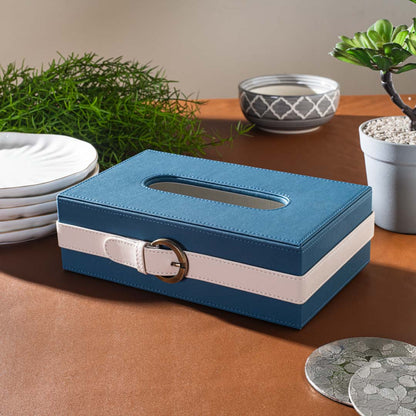 Buckle Design Leather Tissue Box (24x14x8)CM