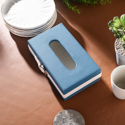 Buckle Design Leather Tissue Box (24x14x8)CM