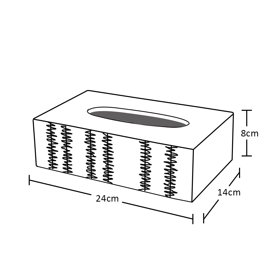 Green Premium Zig Zag Panel Patch Tissue Box