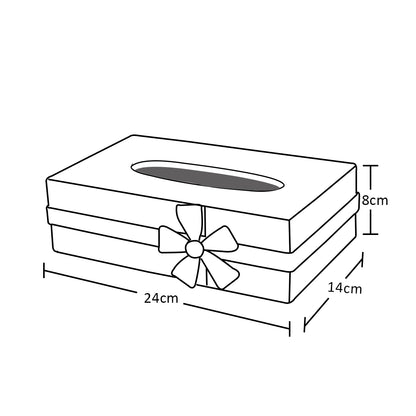 Bow Design Tissue Box (24x14x8)CM