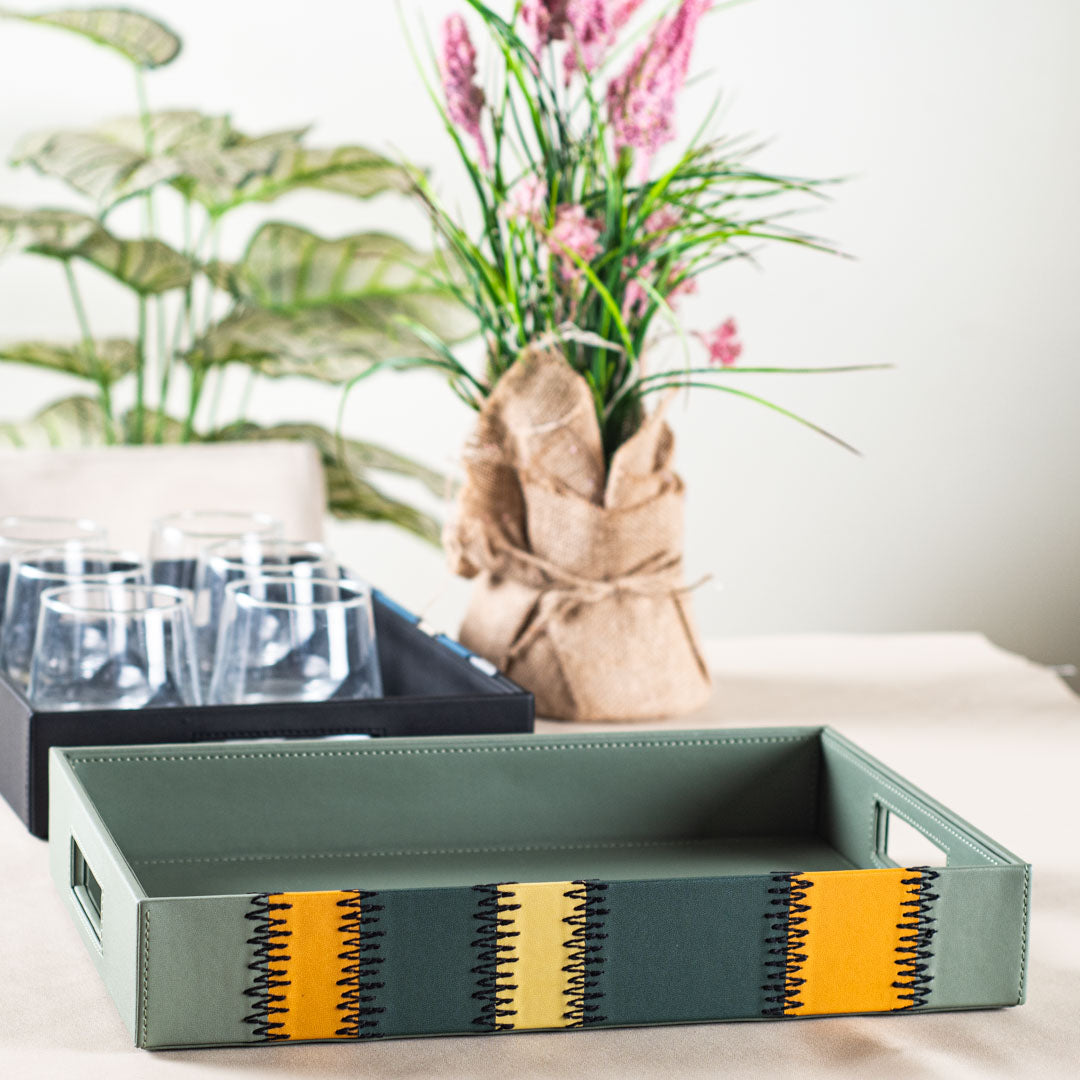 Green Premium Zig Zag Panel Patch Tray