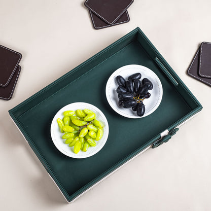 Bow Design Leather Tray