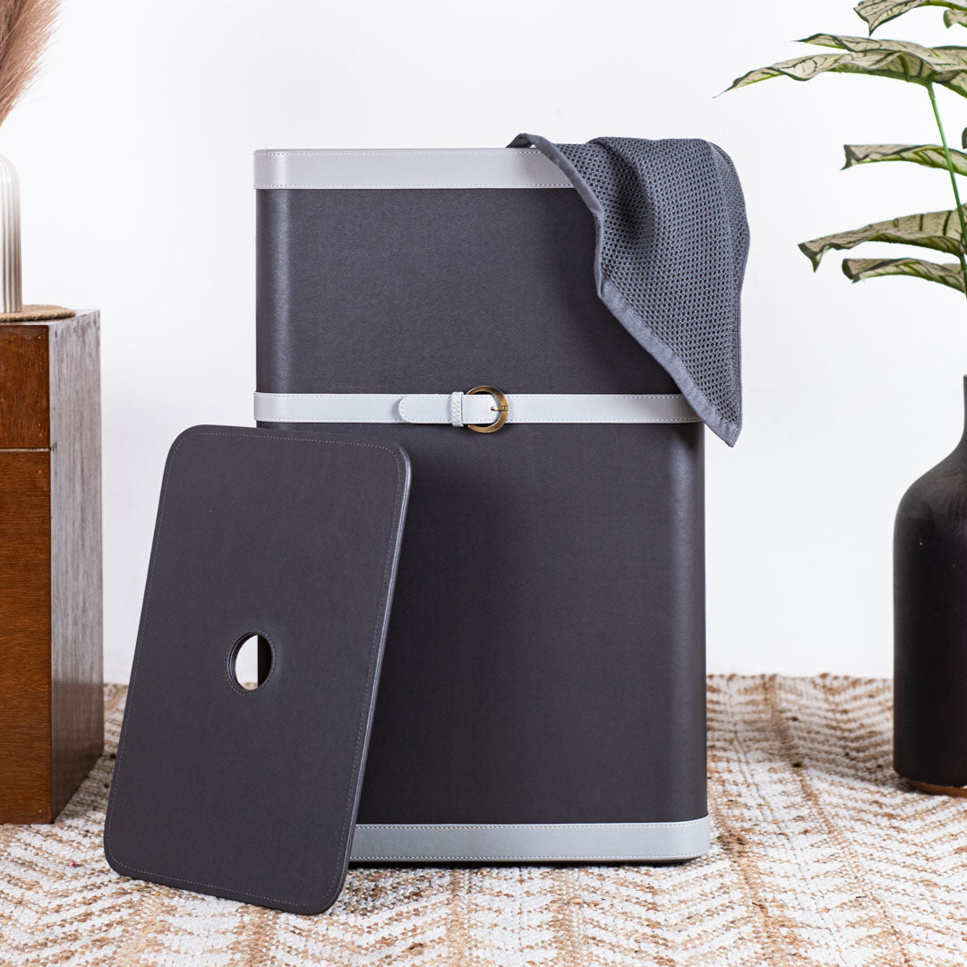 Buckle Design Laundry Box (16x11x24) Inch