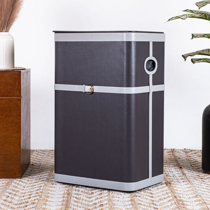Buckle Design Laundry Box (16x11x24) Inch