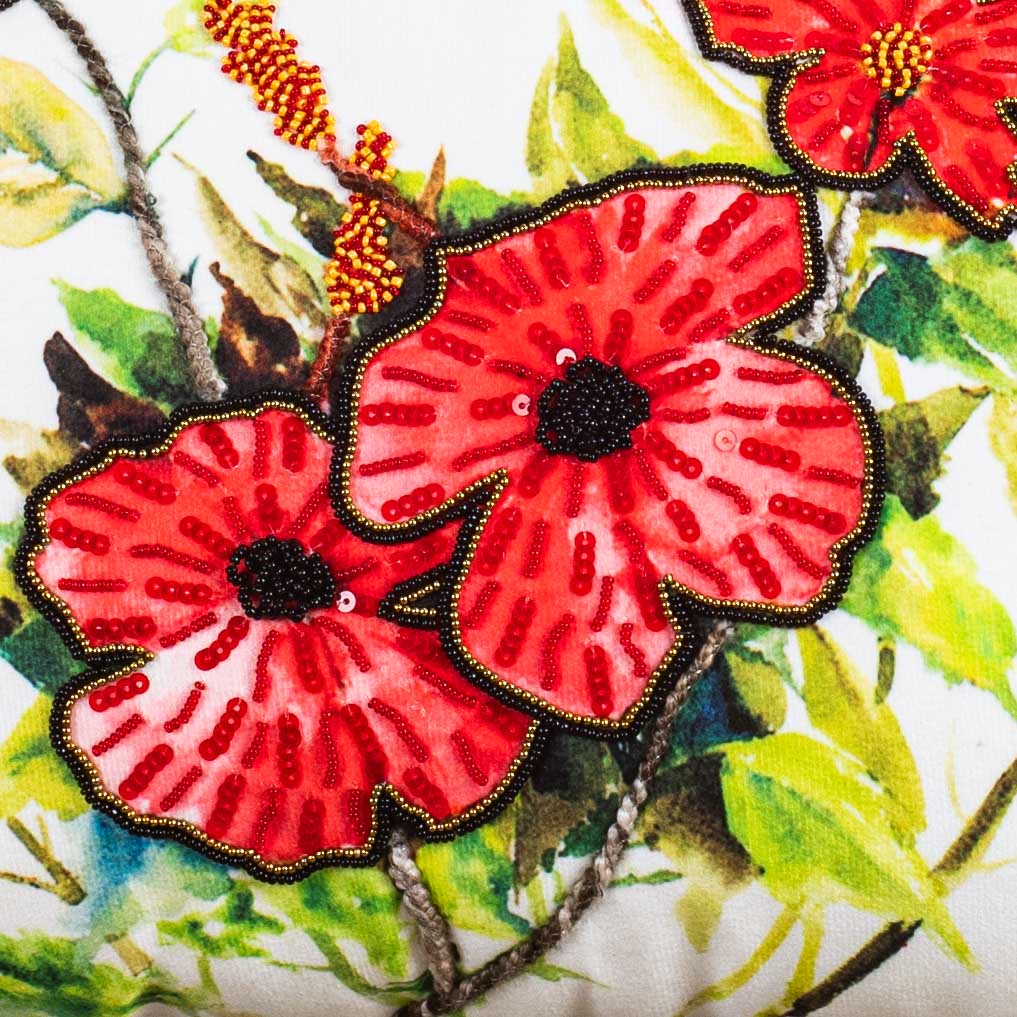 Premium Vibrabt Hisiscus Cushion Cover