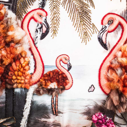 Premium Exotic Flamingos Cushion Cover