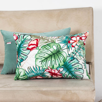 Designer Botanical Print Cushion Cover for Sofa &amp; Living Room