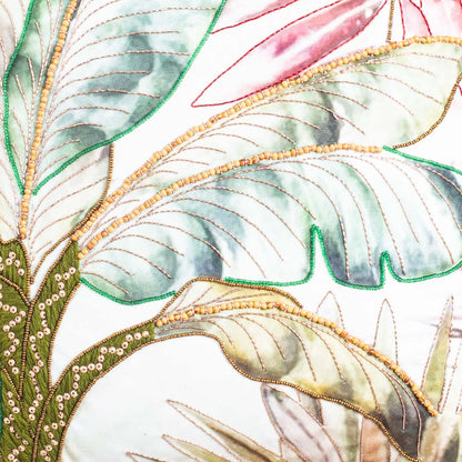 Luxury Nature Inspired Cushion Cover with Botanical Artwork