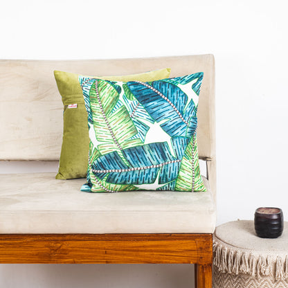 Luxury Tropical Leaf Print Cushion Cover for Modern Interiors