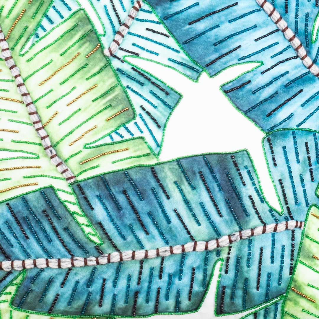 Luxury Tropical Leaf Print Cushion Cover for Modern Interiors