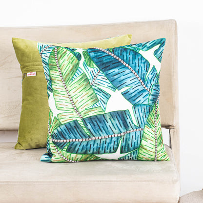 Luxury Tropical Leaf Print Cushion Cover for Modern Interiors