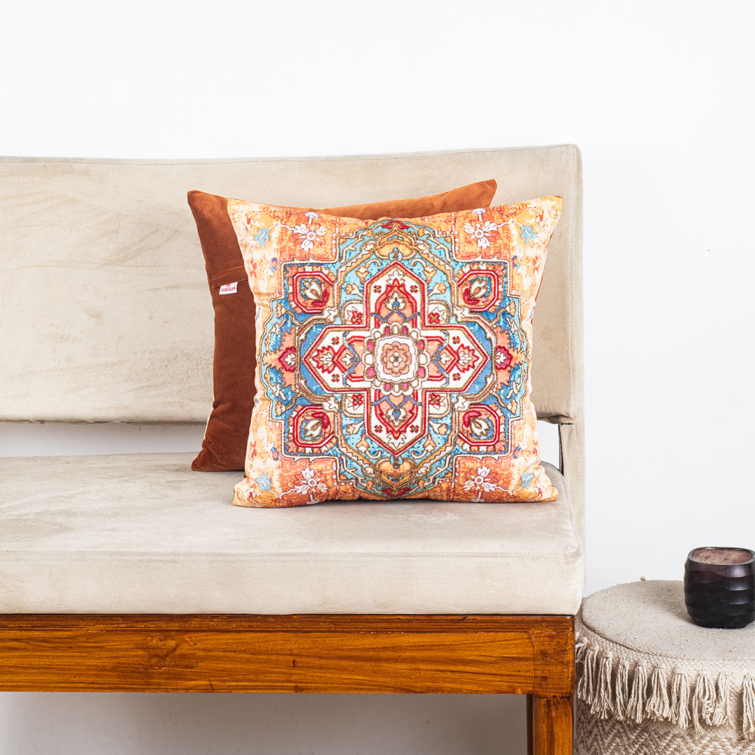 Designer Ornamental Pattern Cushion Cover for Sofa &amp; Living Room