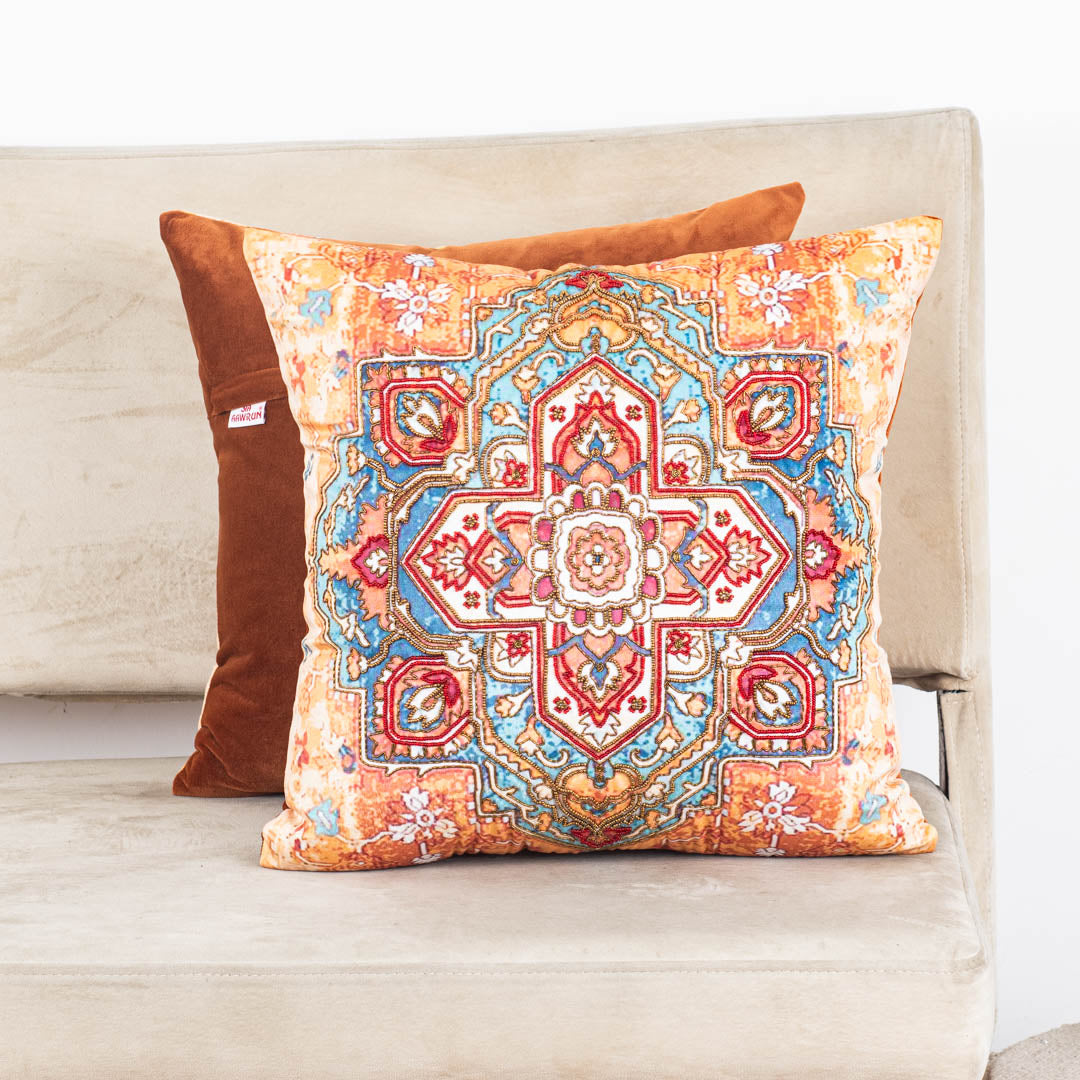Designer Ornamental Pattern Cushion Cover for Sofa &amp; Living Room