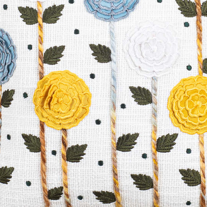 Designer Flower Pattern Cushion Cover for Sofa &amp; Living Room