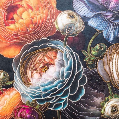 Luxury Botanical Cushion Cover with Artistic Floral Design