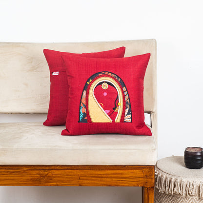 Rajasthani Women Patch Work Cushion Cover