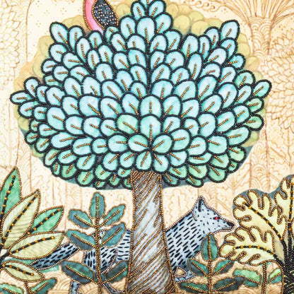 Rain Forest Design Velvet Cushion Cover