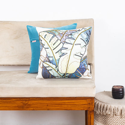 Premium Banana Leaf - Hand Work Cushion Cover