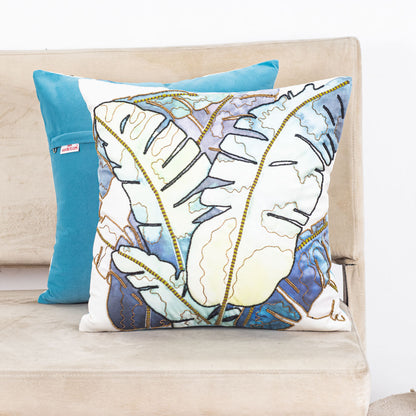 Premium Banana Leaf - Hand Work Cushion Cover