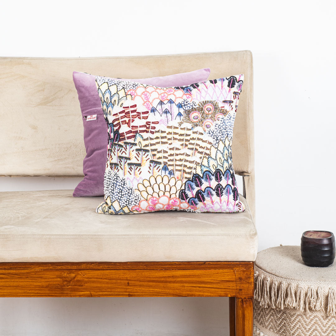 Statement Embellished Cushion Cover for Elegant Home Styling