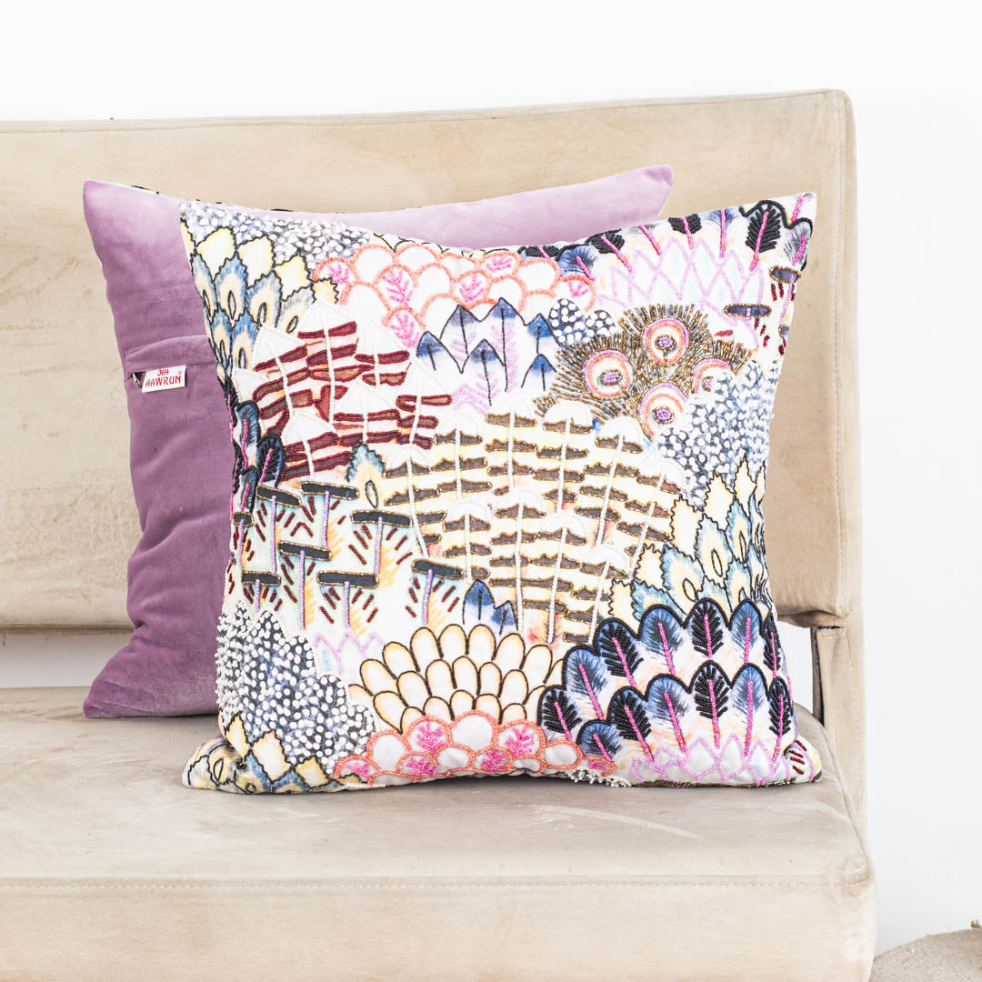 Statement Embellished Cushion Cover for Elegant Home Styling