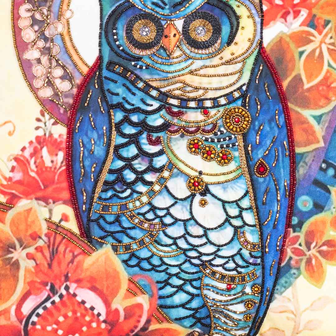 Designer Owl Artwork Cushion Cover for Sofa &amp; Living Room