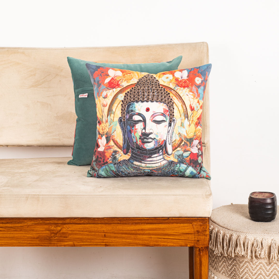 Premium Divine Buddha Cushion Cover