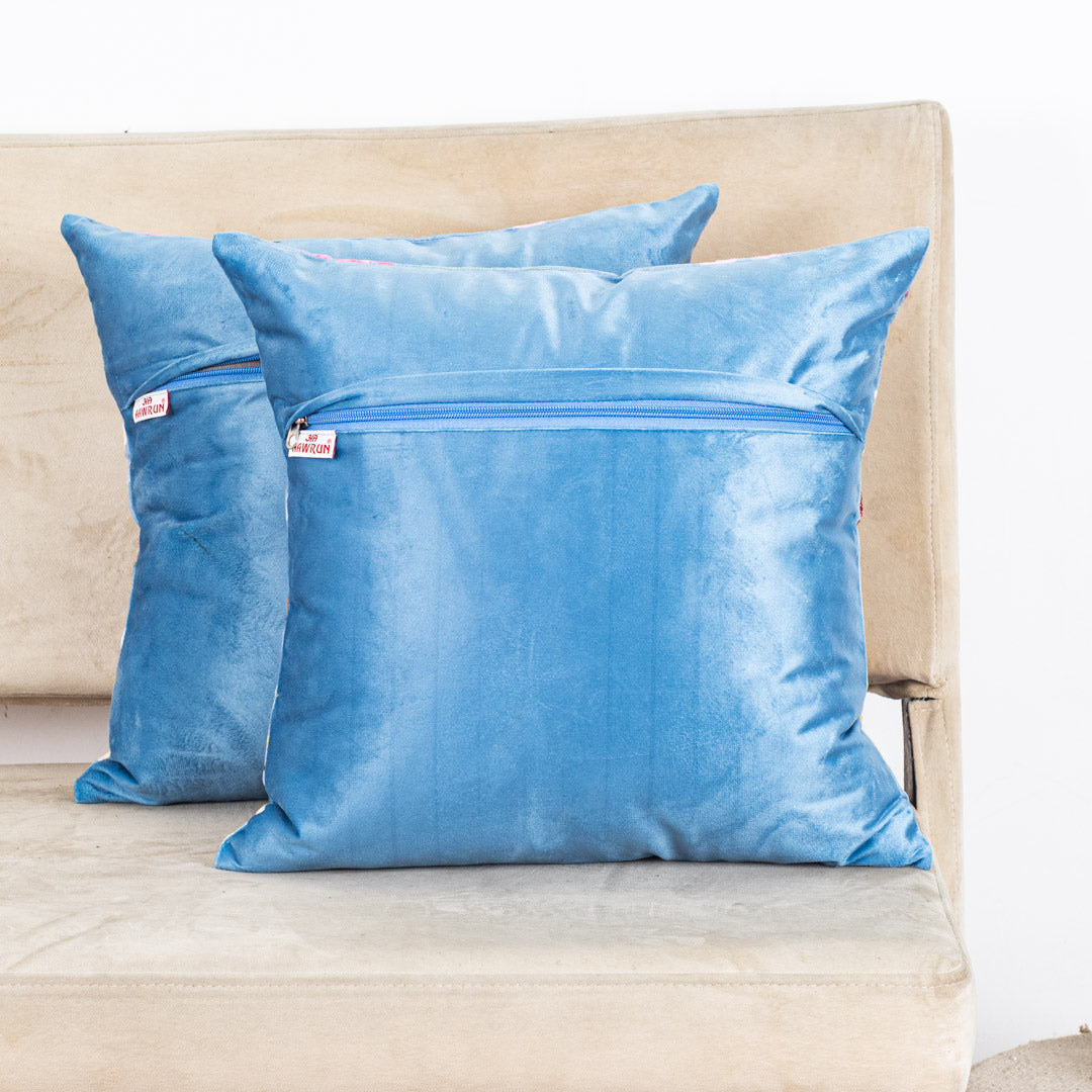Quirky Bird Cushion Cover with Hand Embroidery