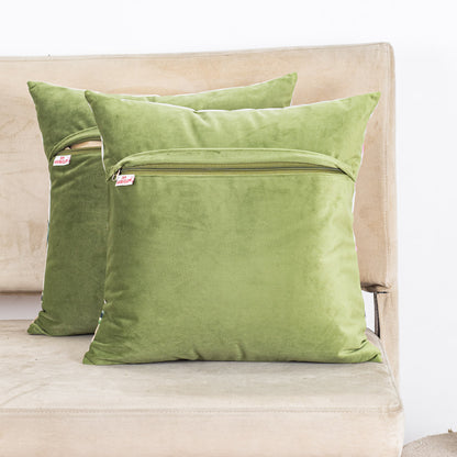 Colorful Divine Lotus Design Cushion Cover
