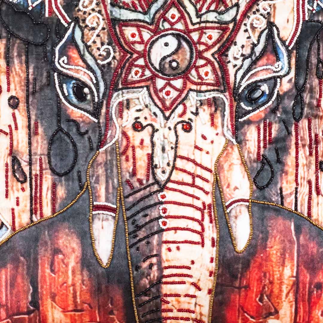 Elephant Mandala Design Cushion Cover
