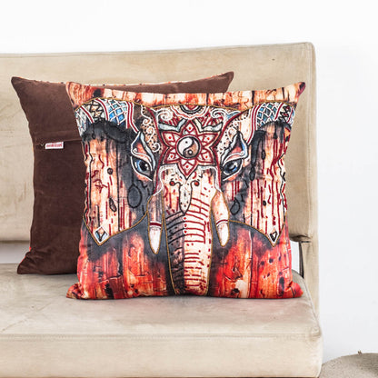 Elephant Mandala Design Cushion Cover