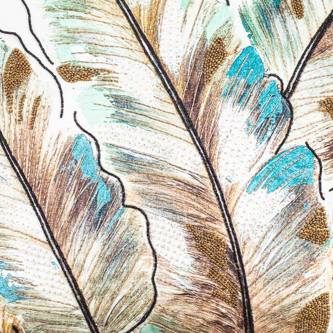 Designer Tropical Leaf Pattern Cushion Cover for Sofa &amp; Living Room
