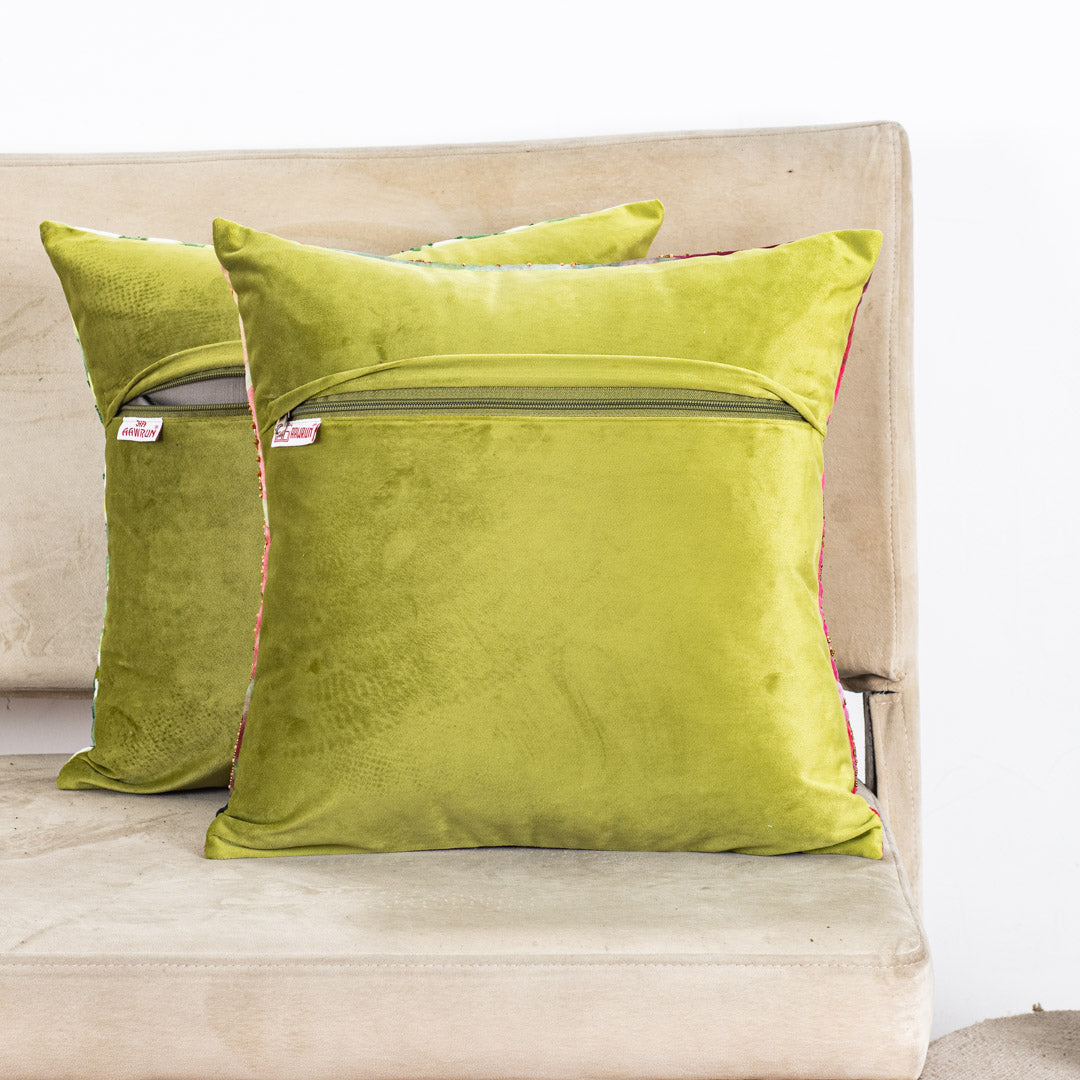 Designer Abstract Bird Pattern Cushion Cover for Sofa &amp; Living Room