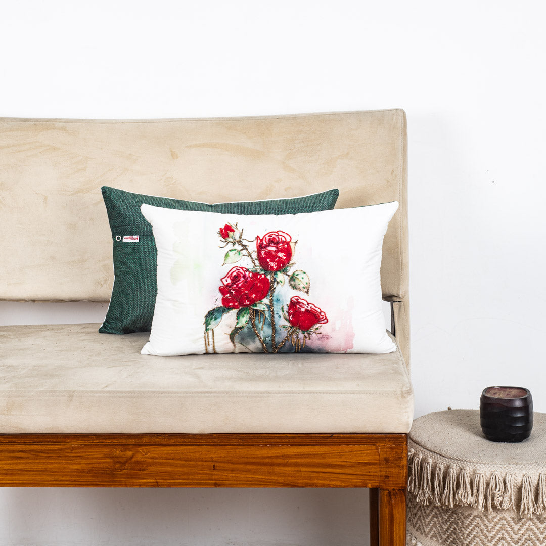 Premium Red Roses Cushion Cover