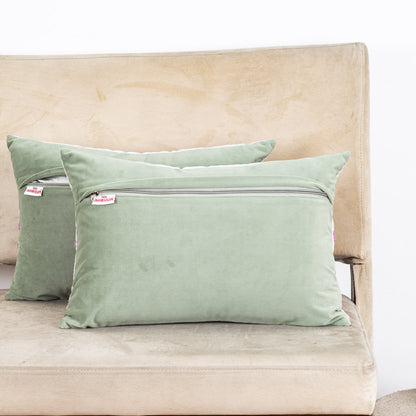 Colorful Divine Lotus Design Cushion Cover