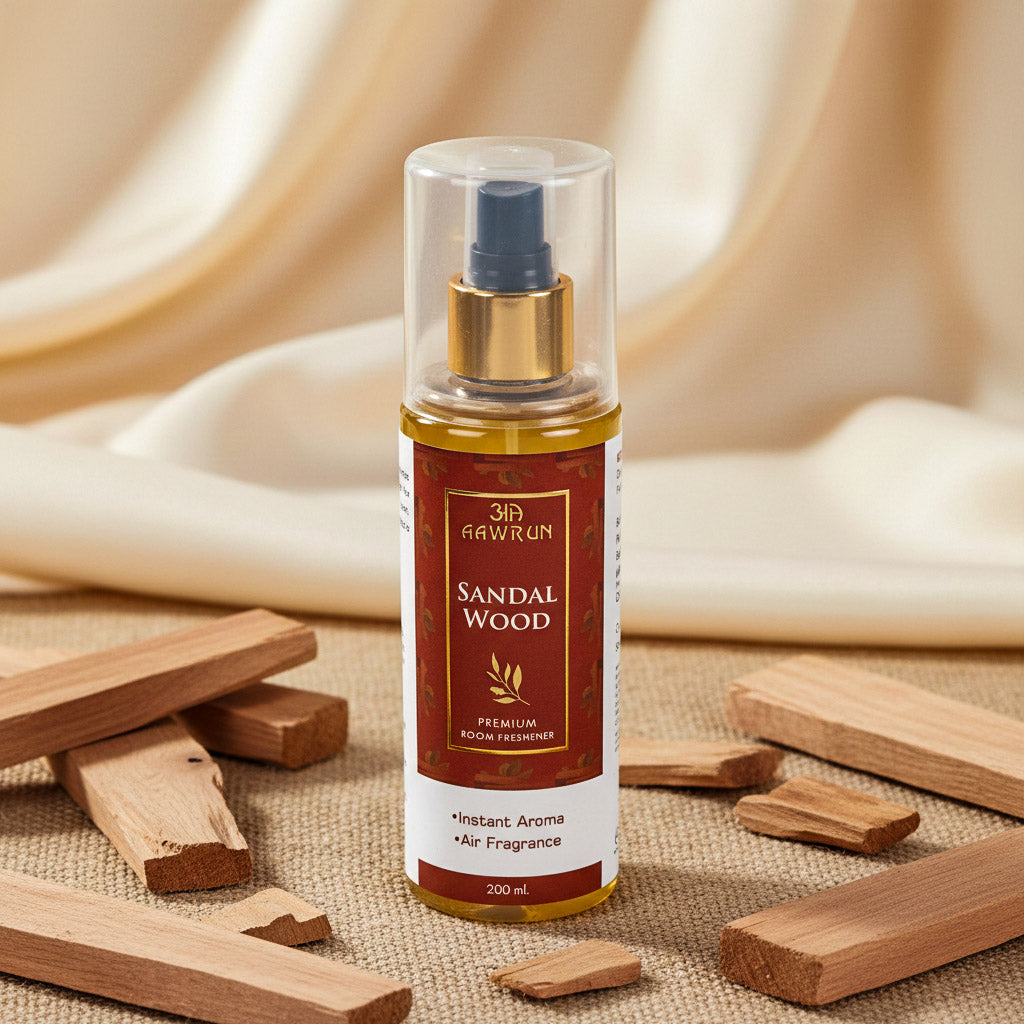 Sandalwood Premium Room Freshener Spray | Warm Woody Fragrance – Aawrun