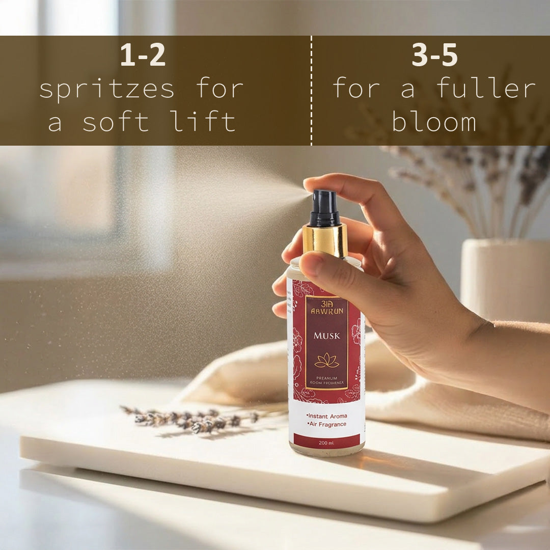 Musk Premium Room Freshener Spray | Luxury Air Fragrance – Aawrun