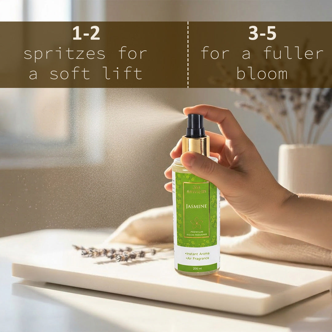 Jasmine Premium Room Freshener Spray | Floral Air Fragrance – Aawrun