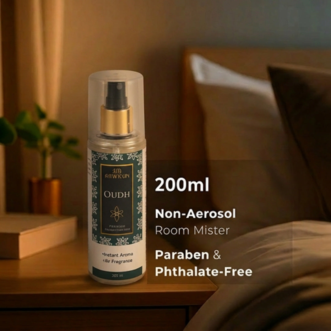 Oudh Premium Room Freshener Spray | Rich Luxury Home Fragrance – Aawrun