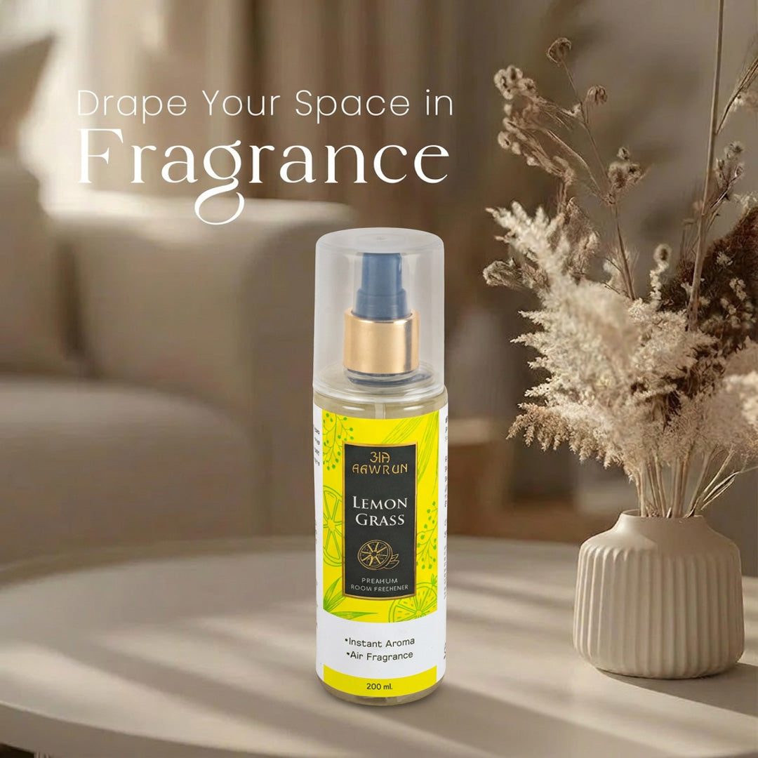 Lemon Grass Premium Room Freshener Spray | Fresh Citrus Fragrance – Aawrun