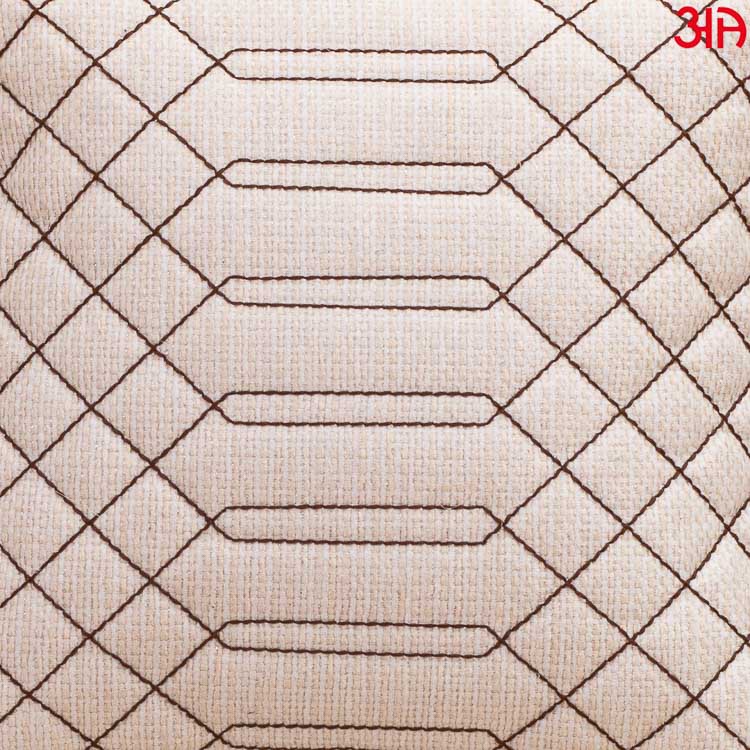 Geometric pattern white cushion3