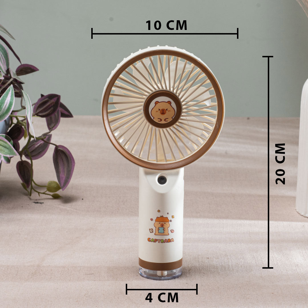Cute Bear Portable Handheld Fan with Mist Spray – 10 x 20 x 4 CM-Plastic Body