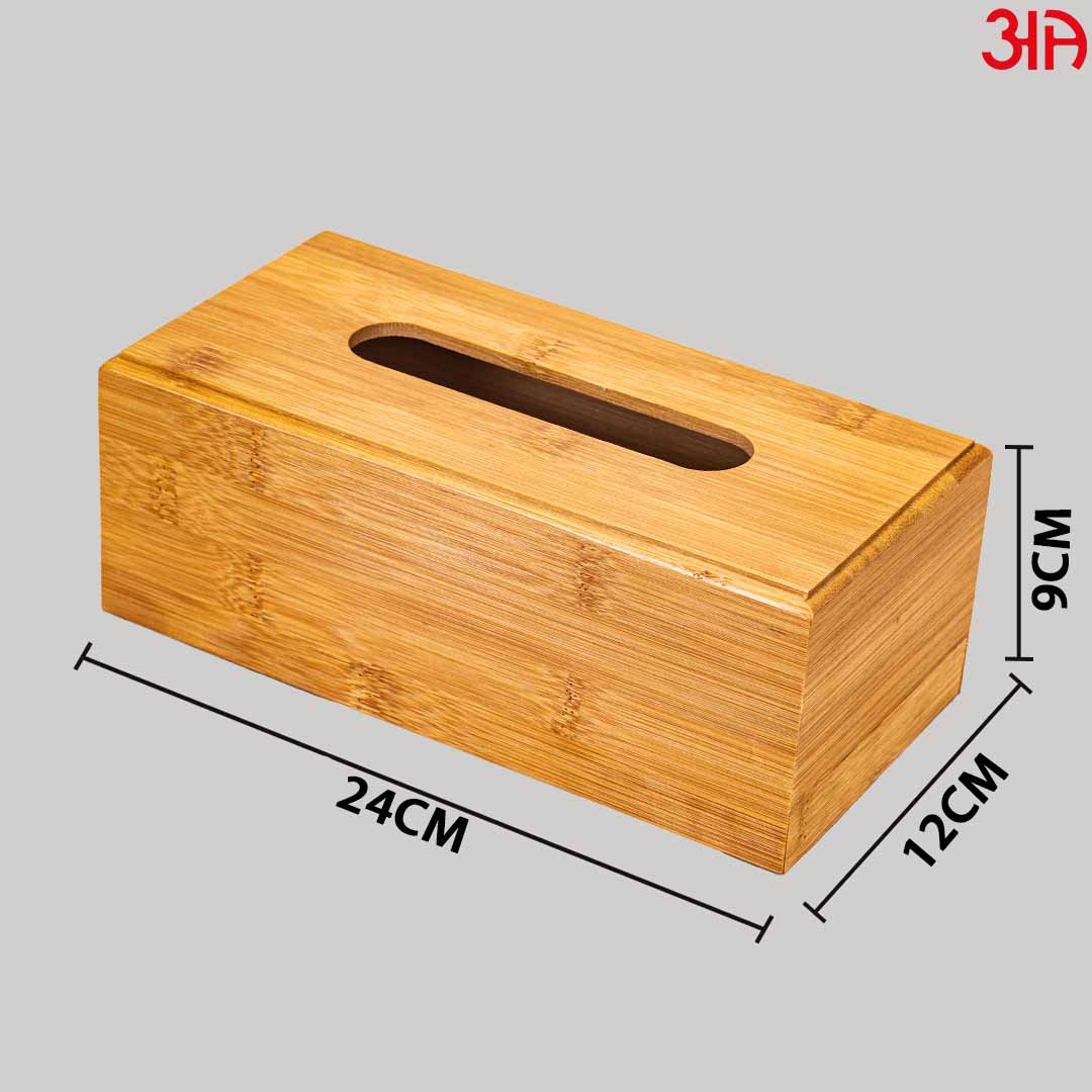 Bamboo Tissue Box (9x12x24) CM