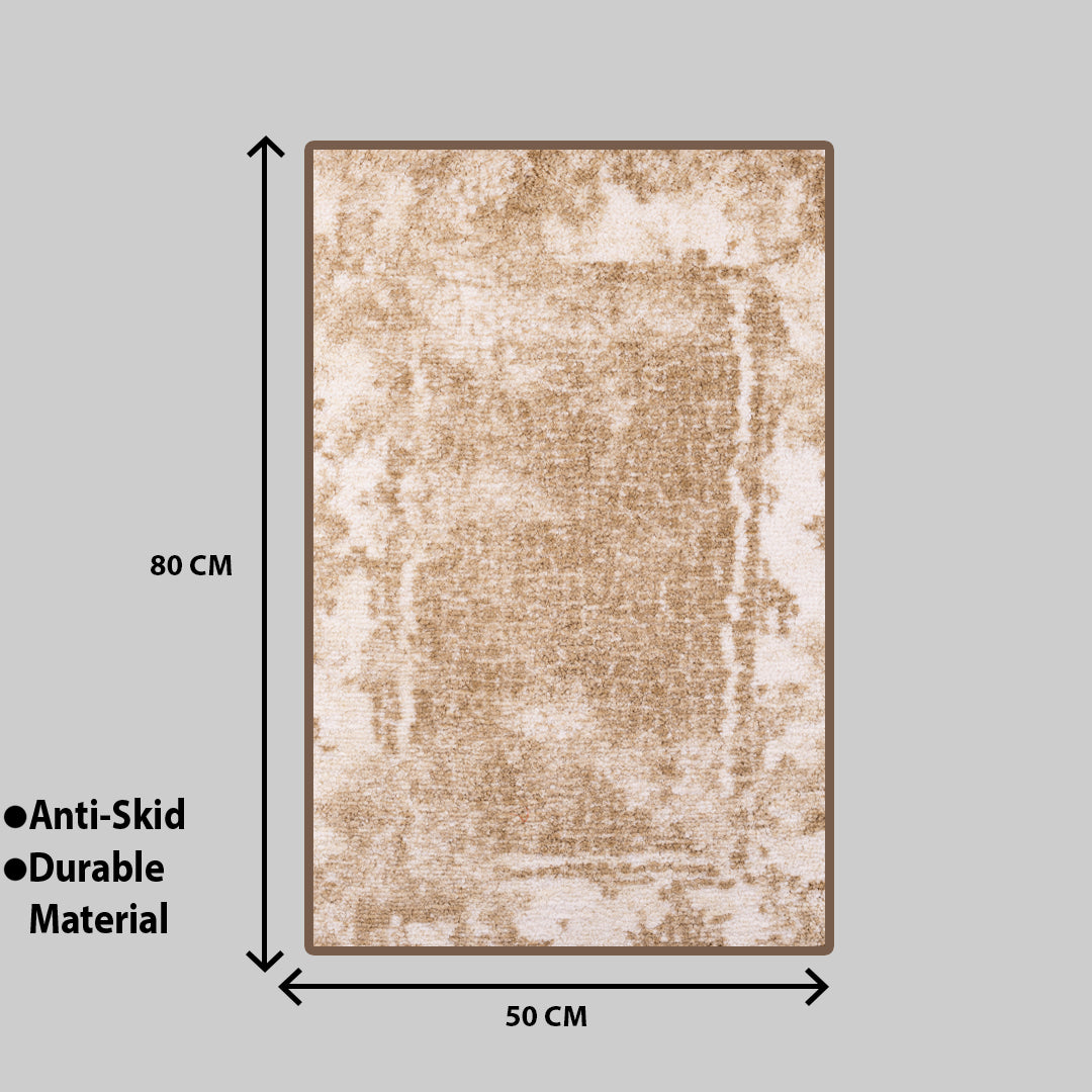 Beige And White Micro Print Mat (50x72) CM