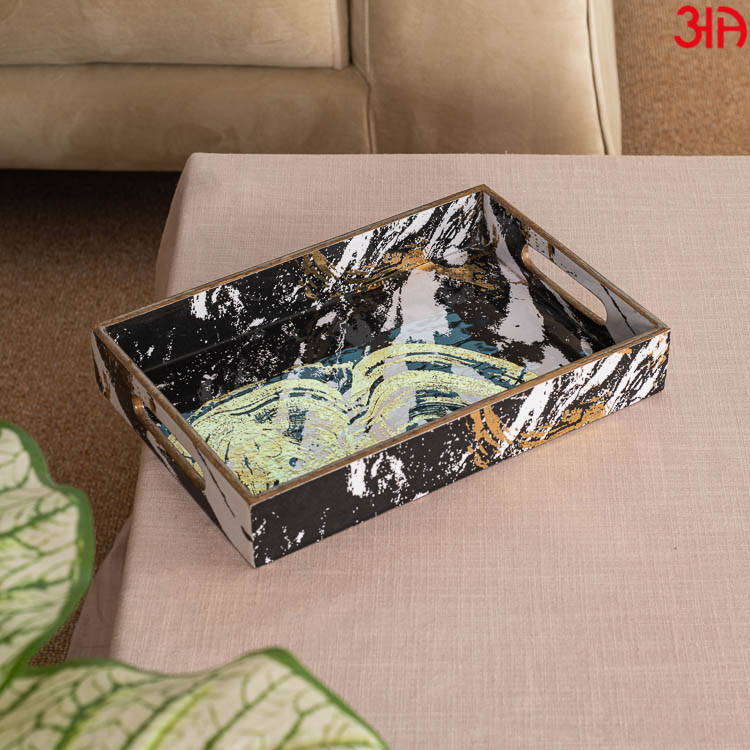 Versatile MDF Ottoman Serving Tray for Living Room Decor