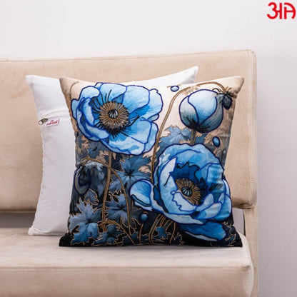 blue floral cushion cover2