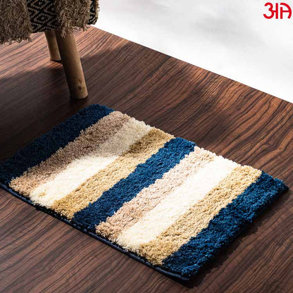 anti slip blue stripe doormat