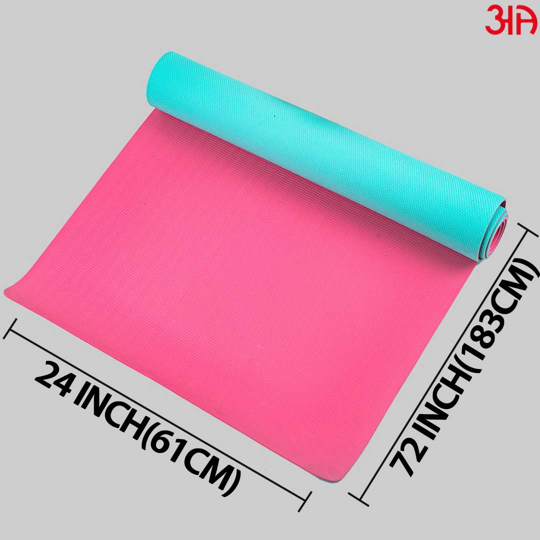 aqua pink reversible yoga mat