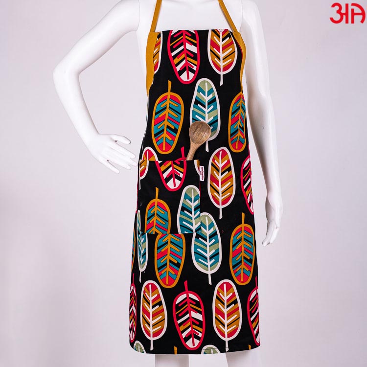 banana leaf design cotton apron3