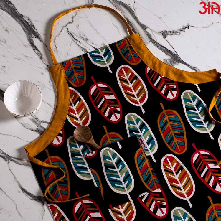 banana leaf design cotton apron6